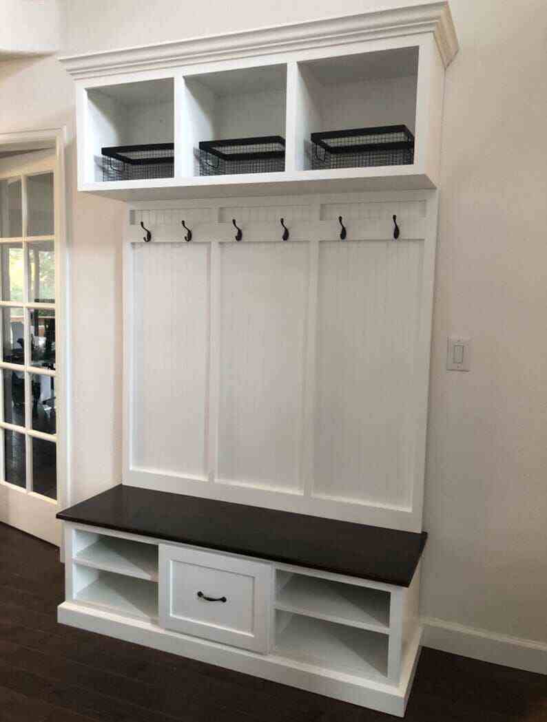 BIRMINGHAM 3-section Entryway bench with storage