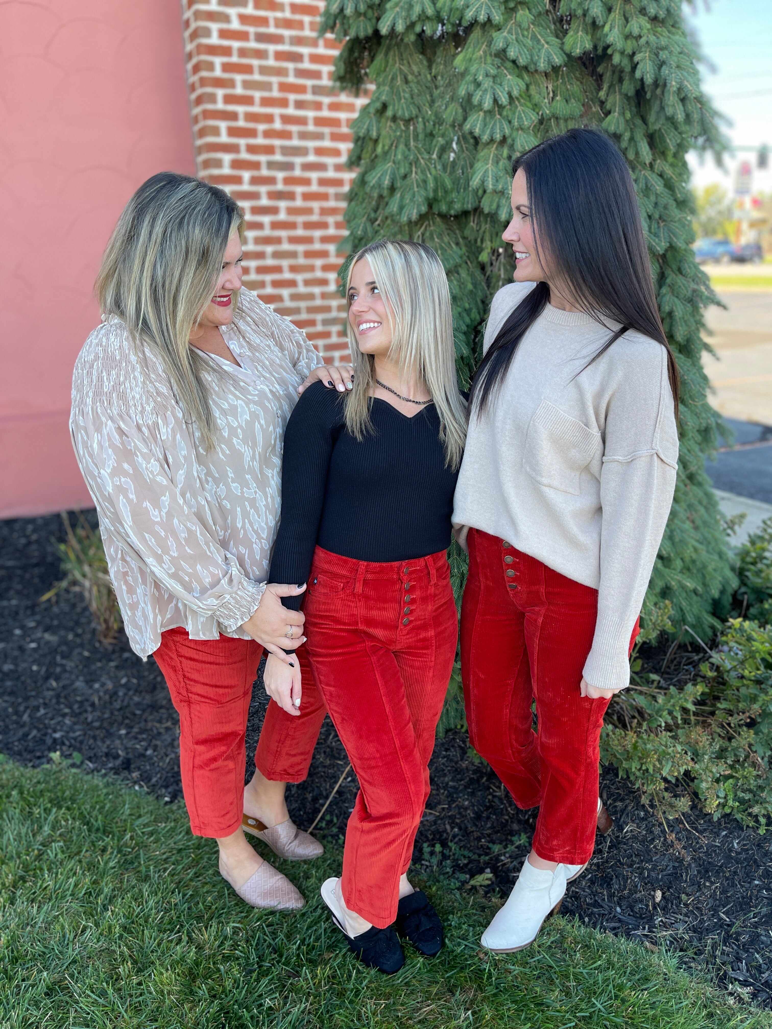 Plus/Reg Spice Up Your Life Corduroy Pants