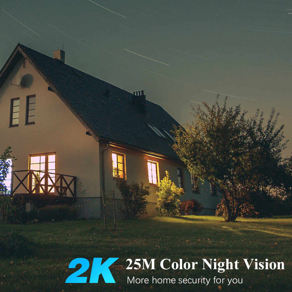 Ctronics 2.5K 4MP Security Cameras Wireless Outdoor WiFi Solar 10000mAh Battery Powered