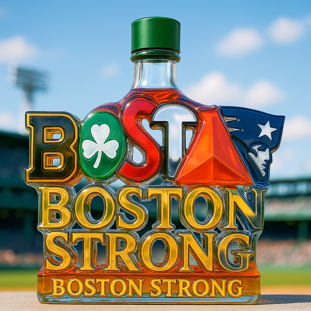Boston Teams Glory Whiskey Bottle