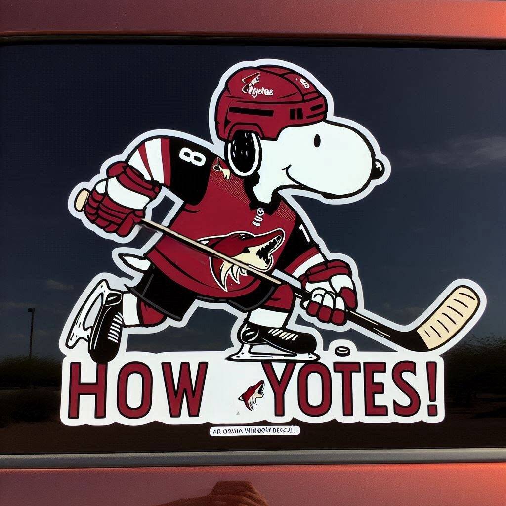 Snoopy NHL Car Decal