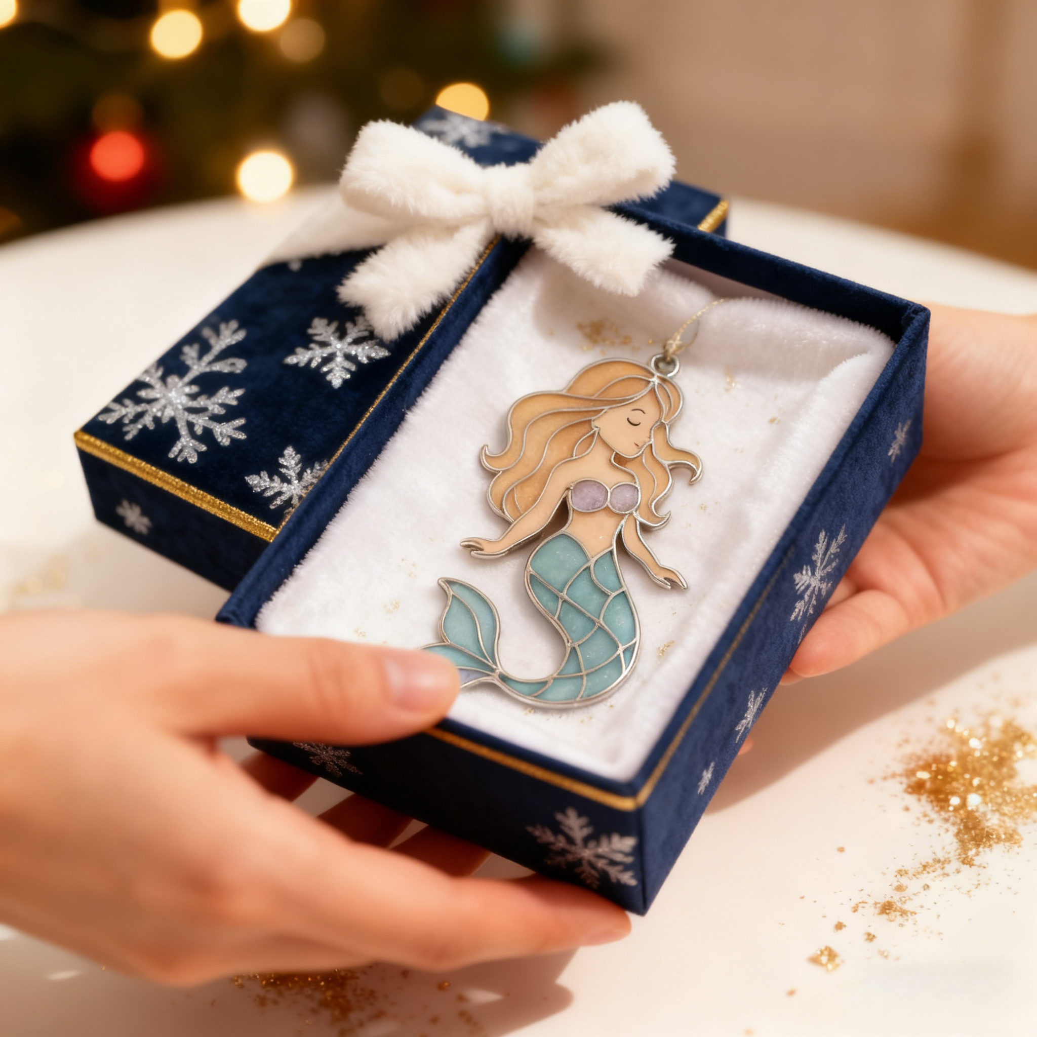 Sea Glass Mermaid Sisterhood Ornament