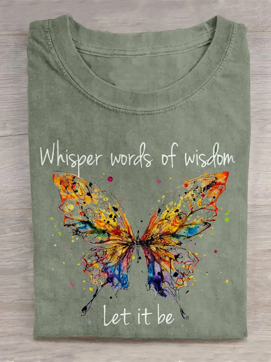 Whisper Words Of Wisdom Let It Be Art Print Casual T-shirt