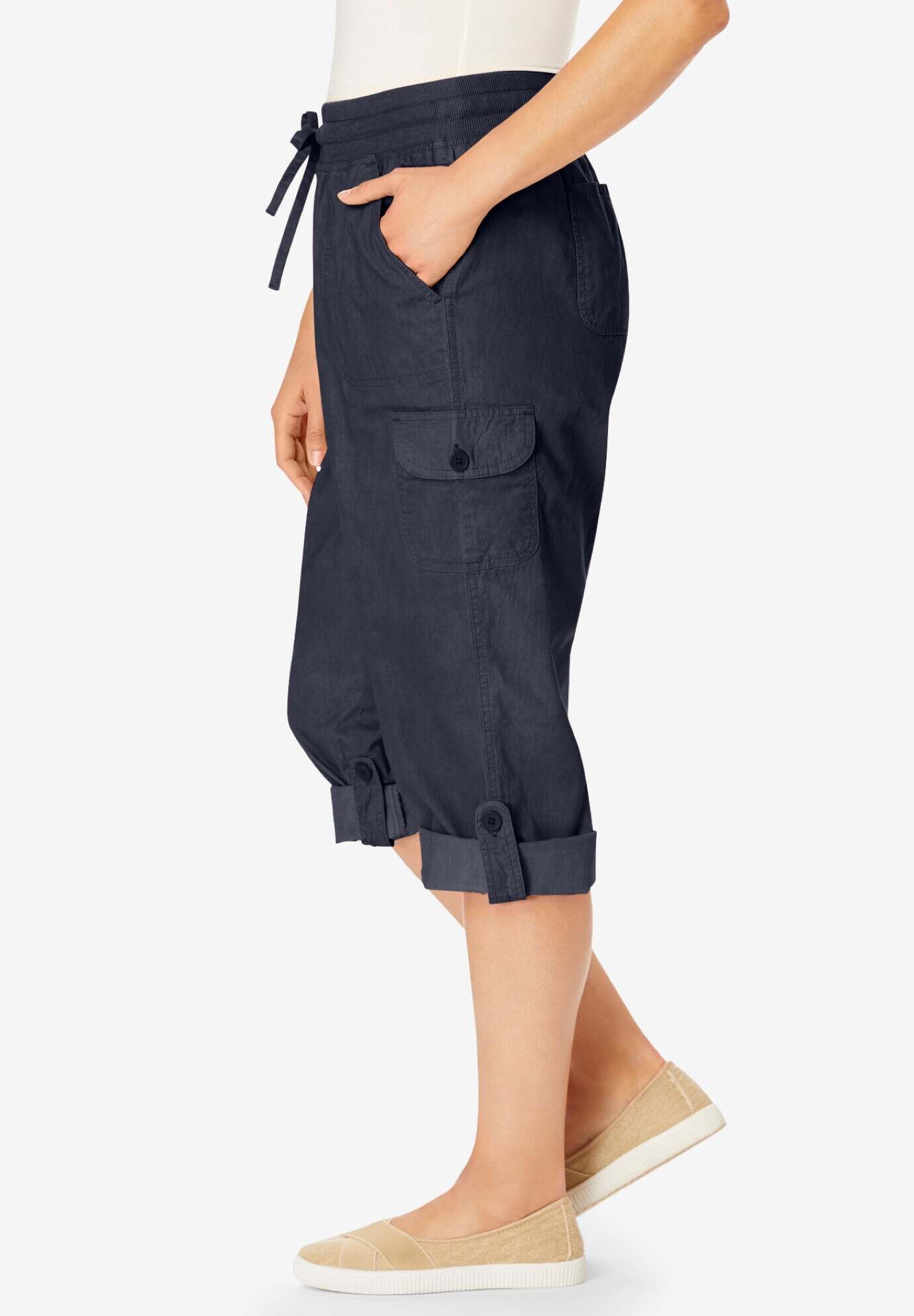 Convertible Length Cargo Capri Pant