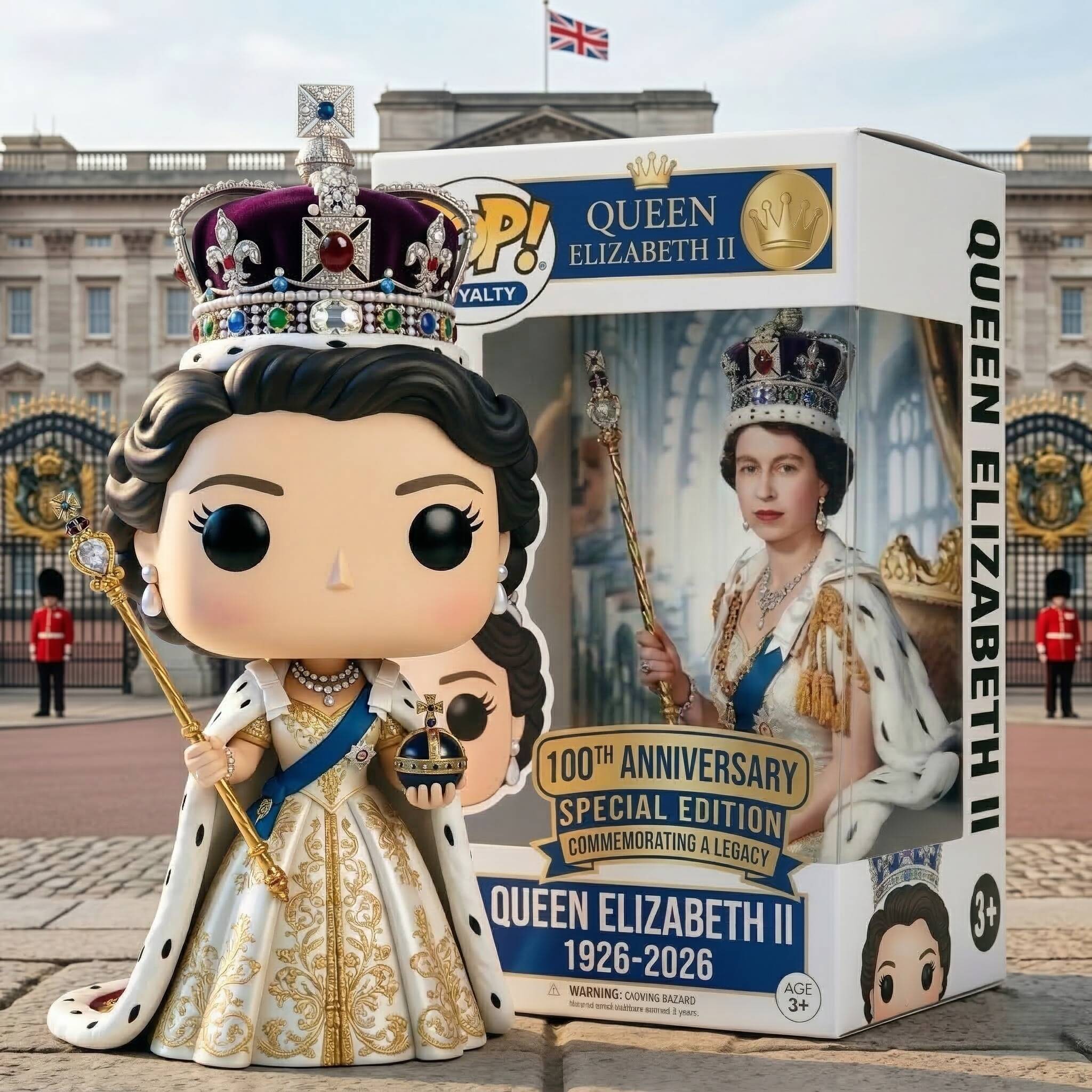 Queen Elizabeth II 100th Anniversary Pop！Figure
