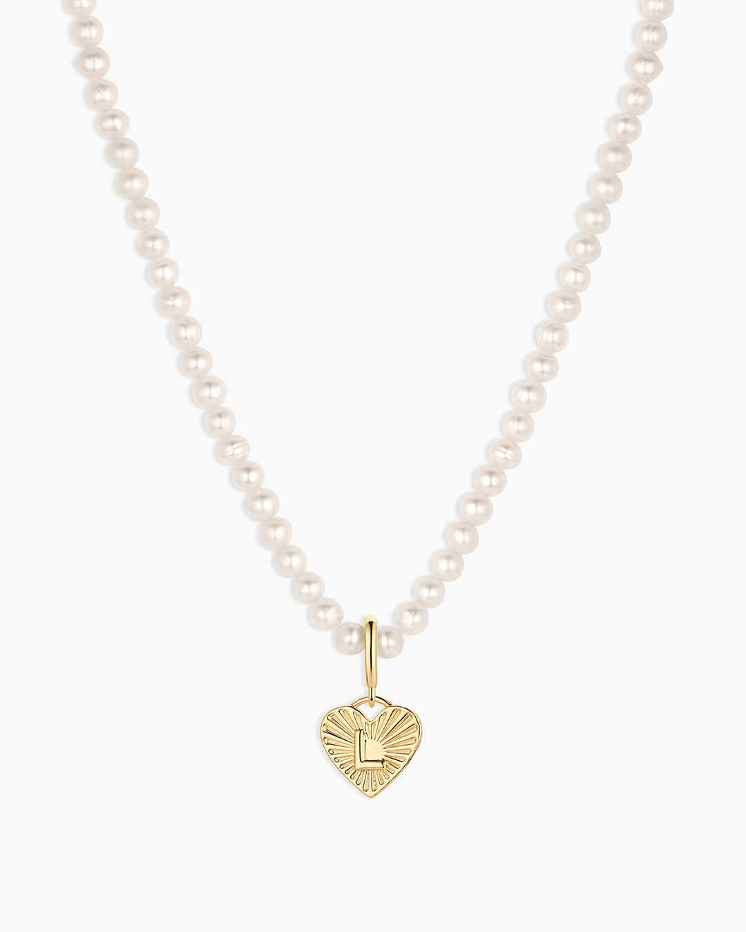 Vintage Heart Alphabet Charm Necklace