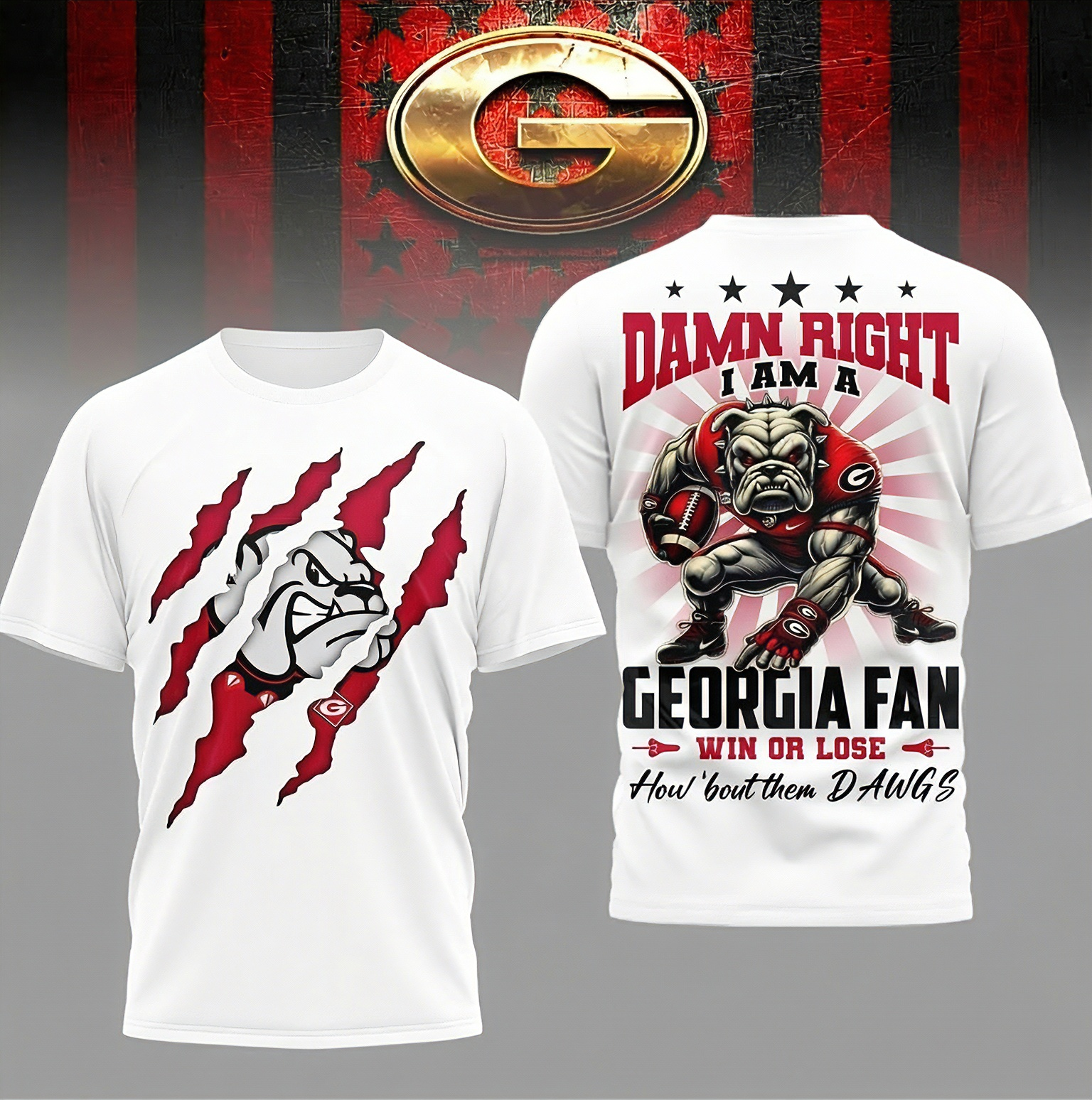 Georgia Bulldogs | Premium NCAA Go Dawgs 3D Shirt NY