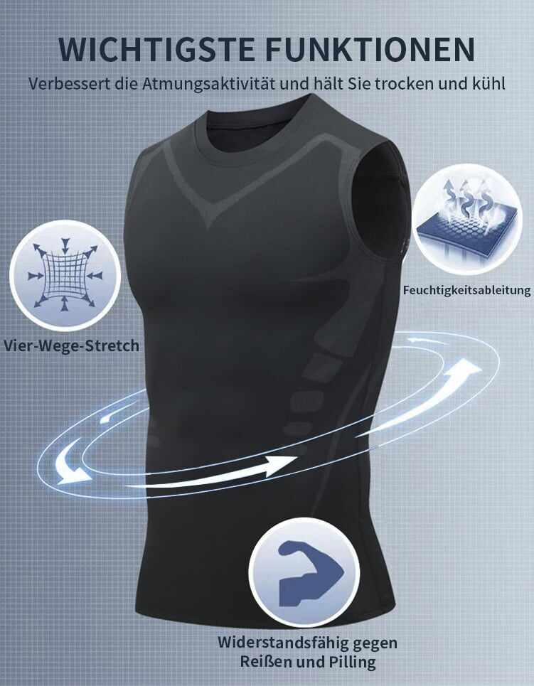 Quick-drying body shaping ionic ice undershirt