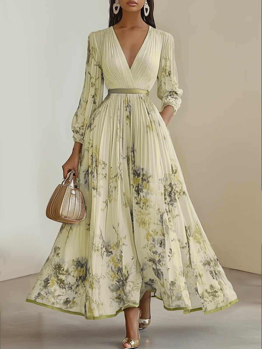 🔥Summer Arrivals🌟Women's Floral Art Print Maxi Dress