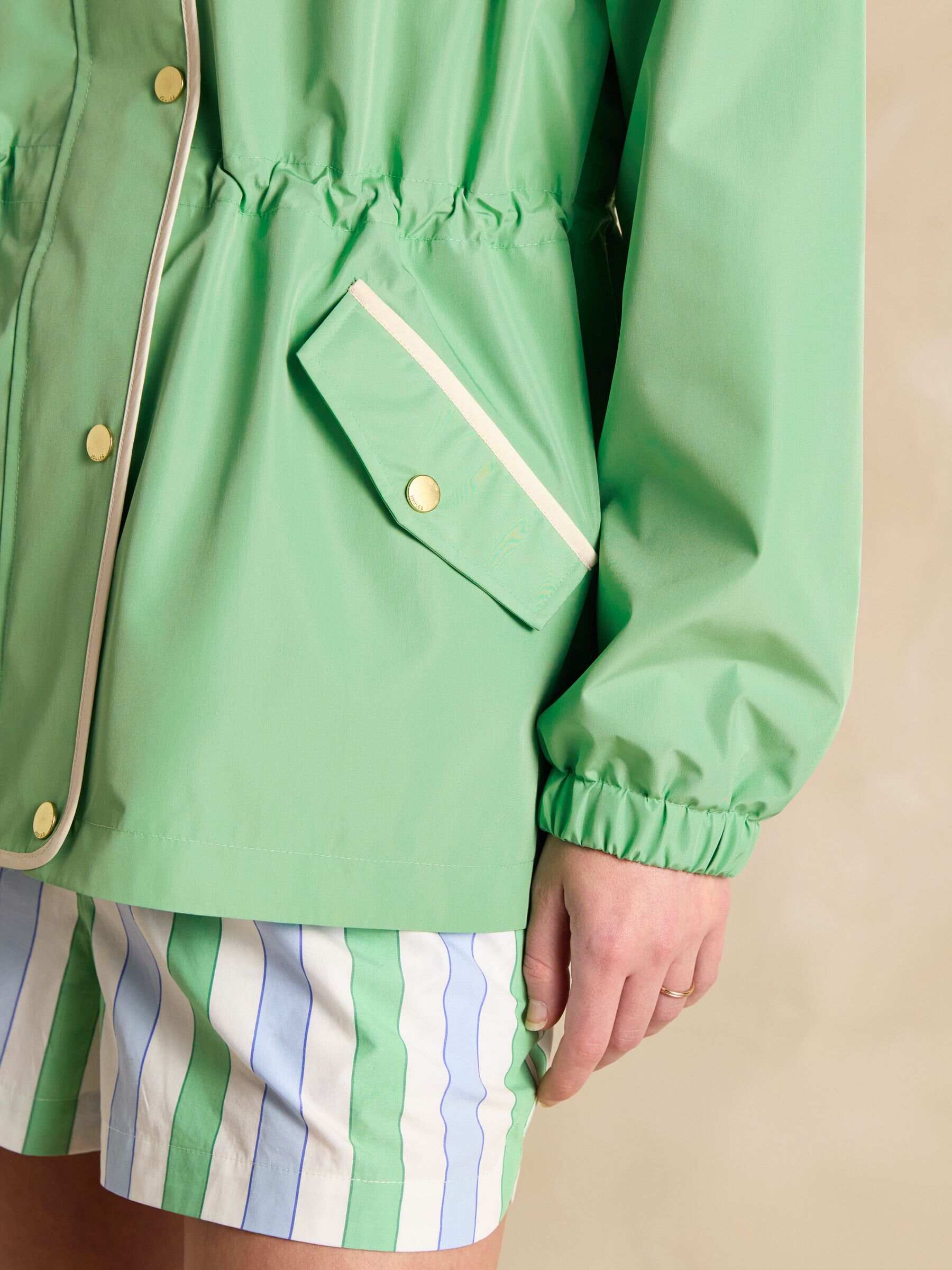 Holt Green Waterproof Packable Raincoat with Hood