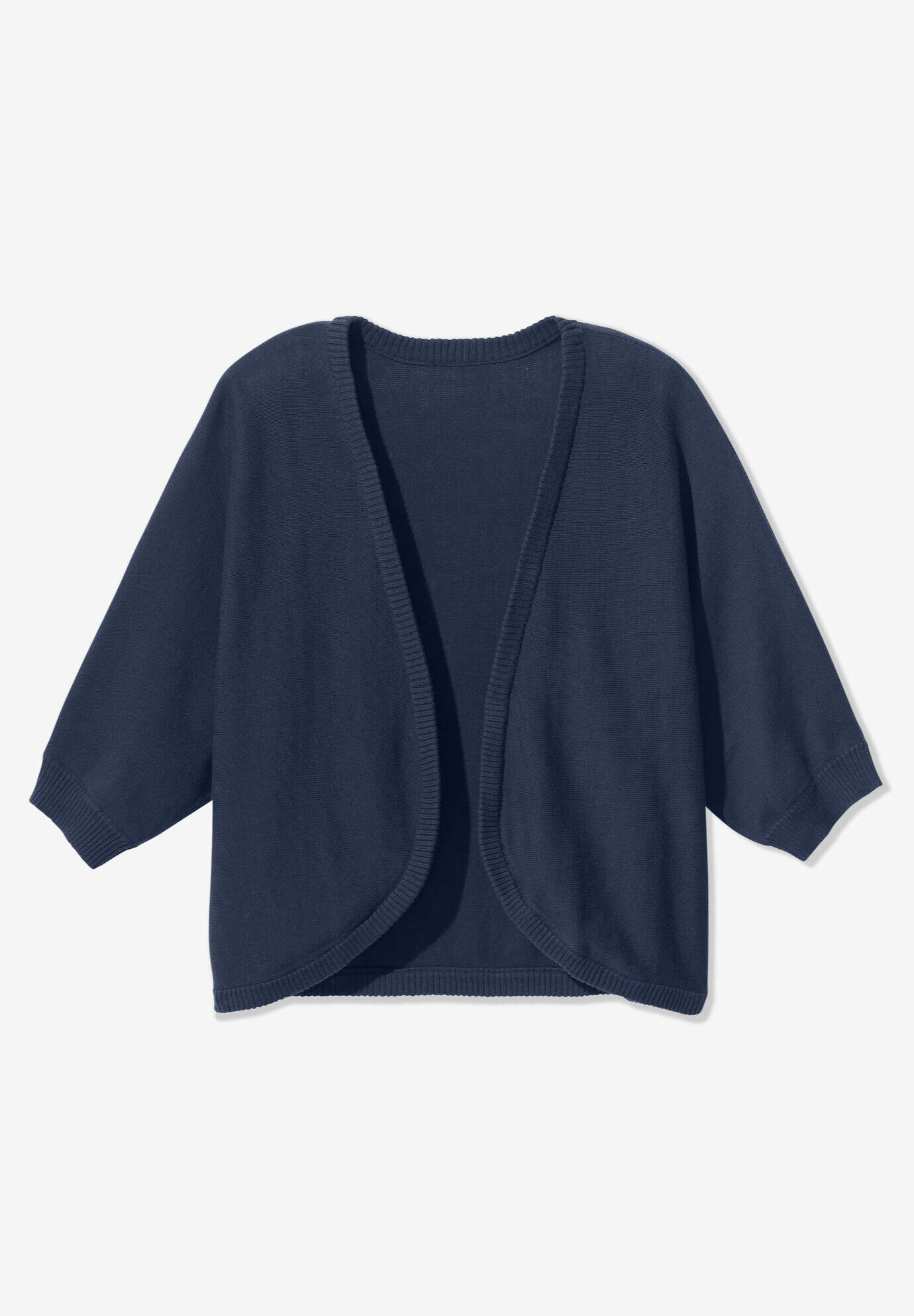 Rib Trim Cardigan Shrug
