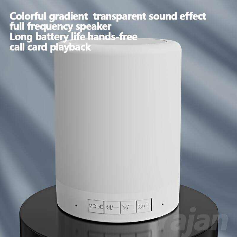 1pc Wireless Night Light Speaker Bass Mini Sound For School Supplies Home Decor, Office, Camping