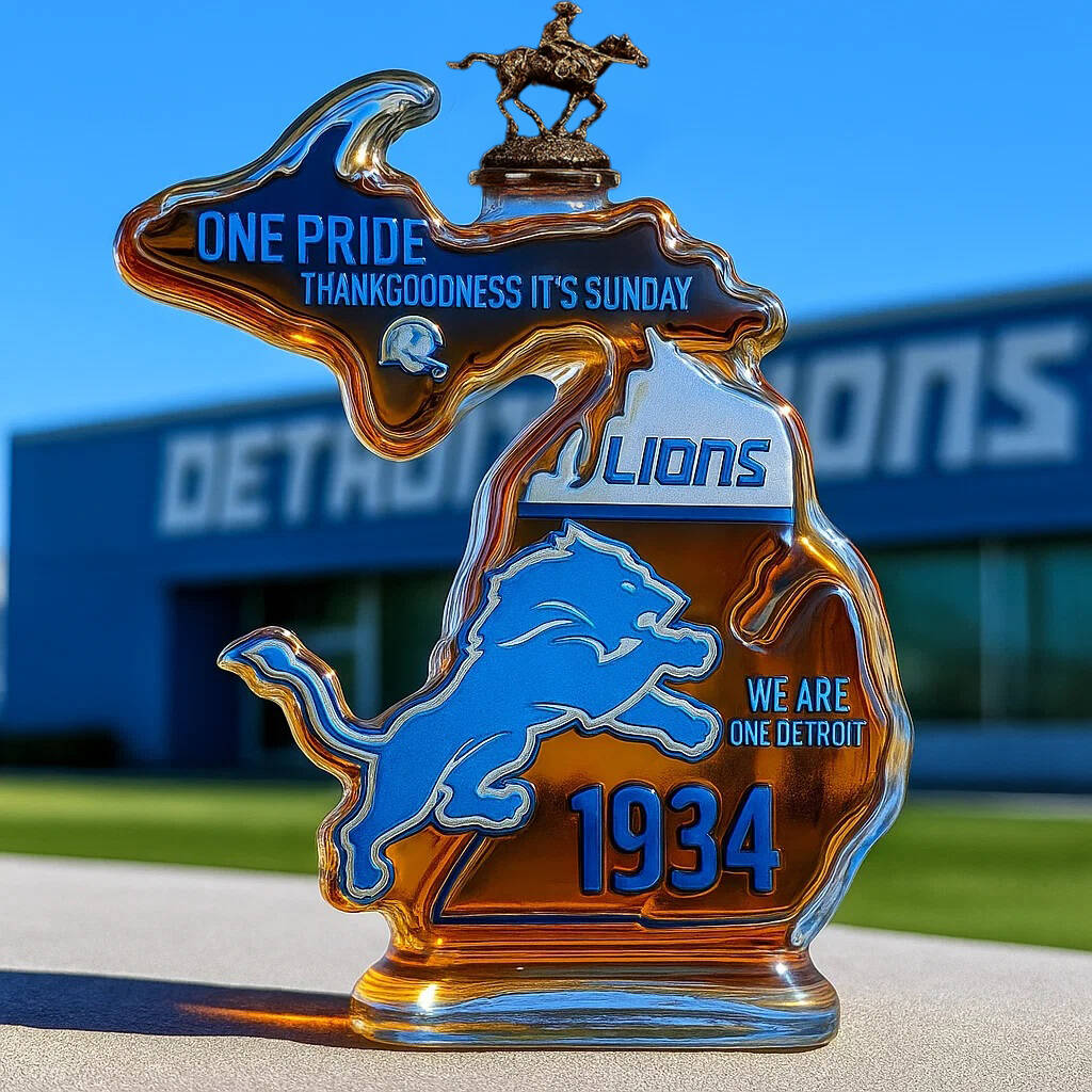Detroit Lions Collector's Whiskey Bottle