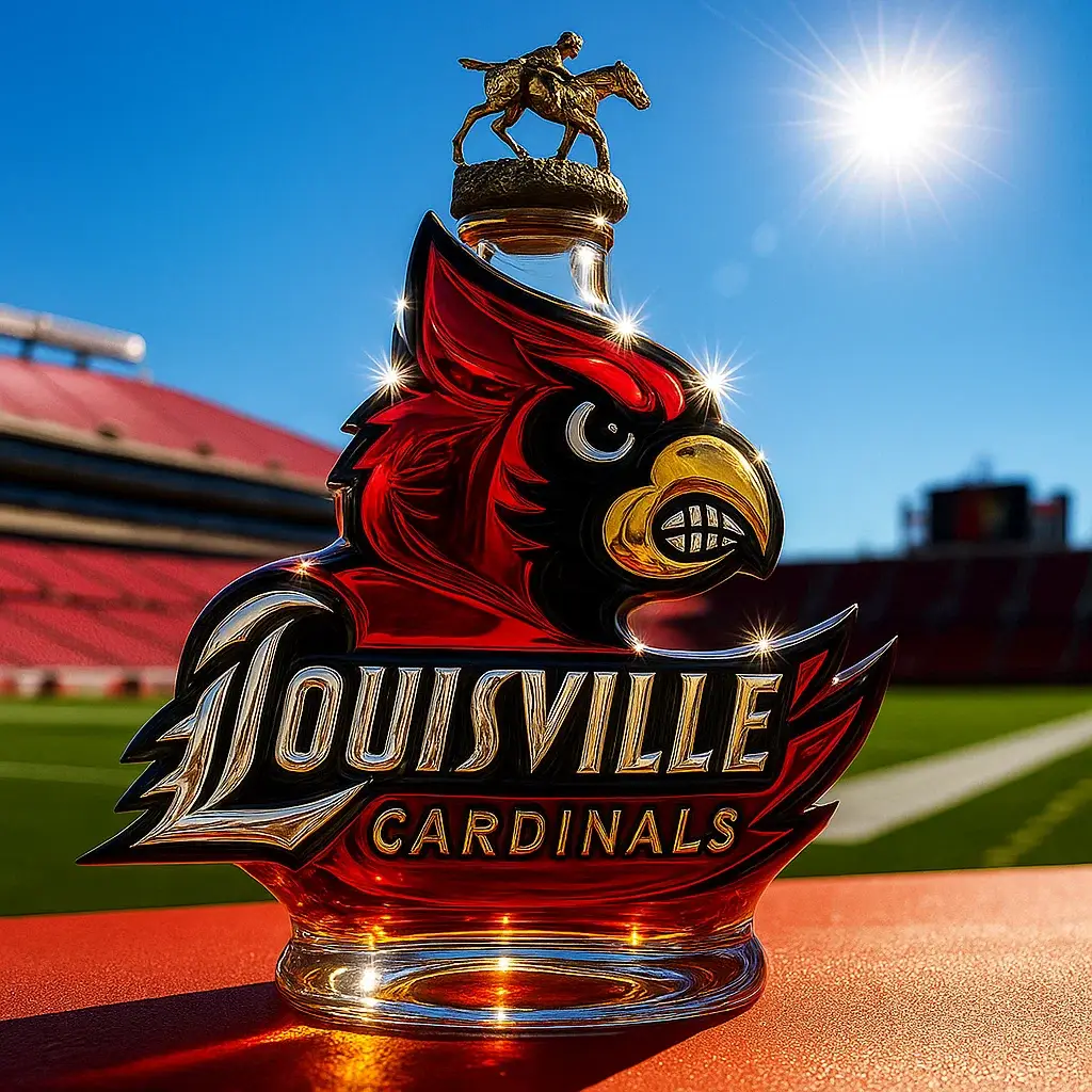 Louisville Cardinals Whisky Bottle