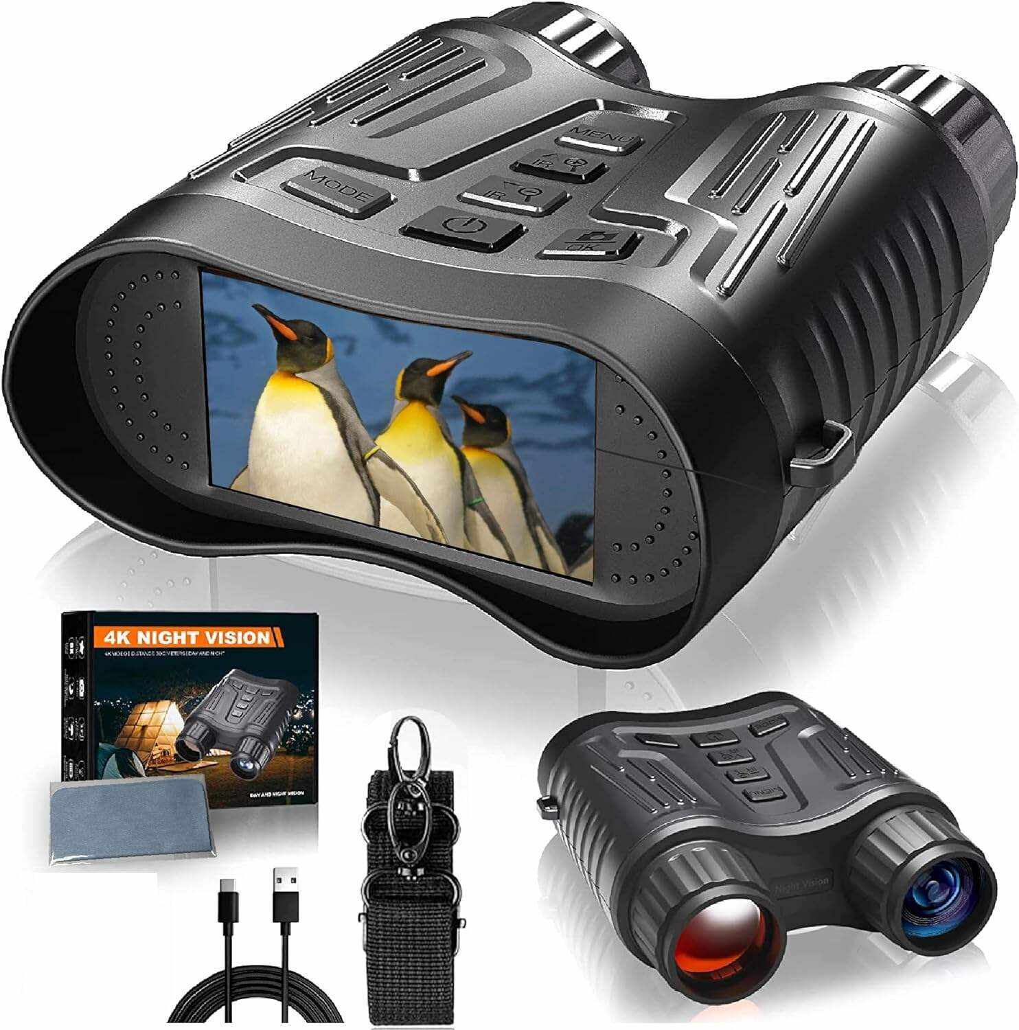 Helmet Mounted Binoculars Gear 3D Infrared Telescope Flip-Up Night Vision Binoculars
