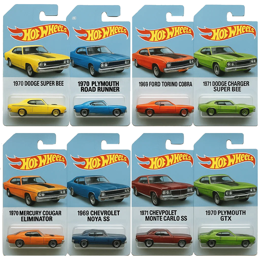 Hot Wheels Muscle Toy Car Advent Calendar-24 DAYS