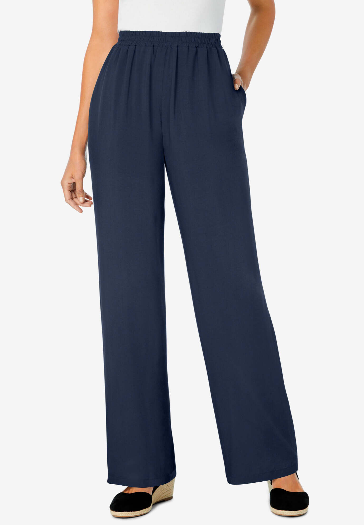 Pull-On Elastic Waist Soft Pants