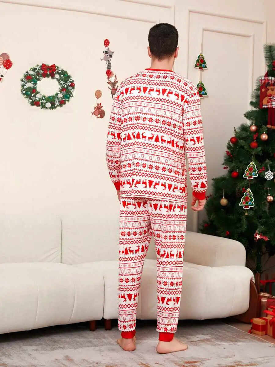 Reindeer Pjs Family Matching Christmas Pajamas Sets #24518
