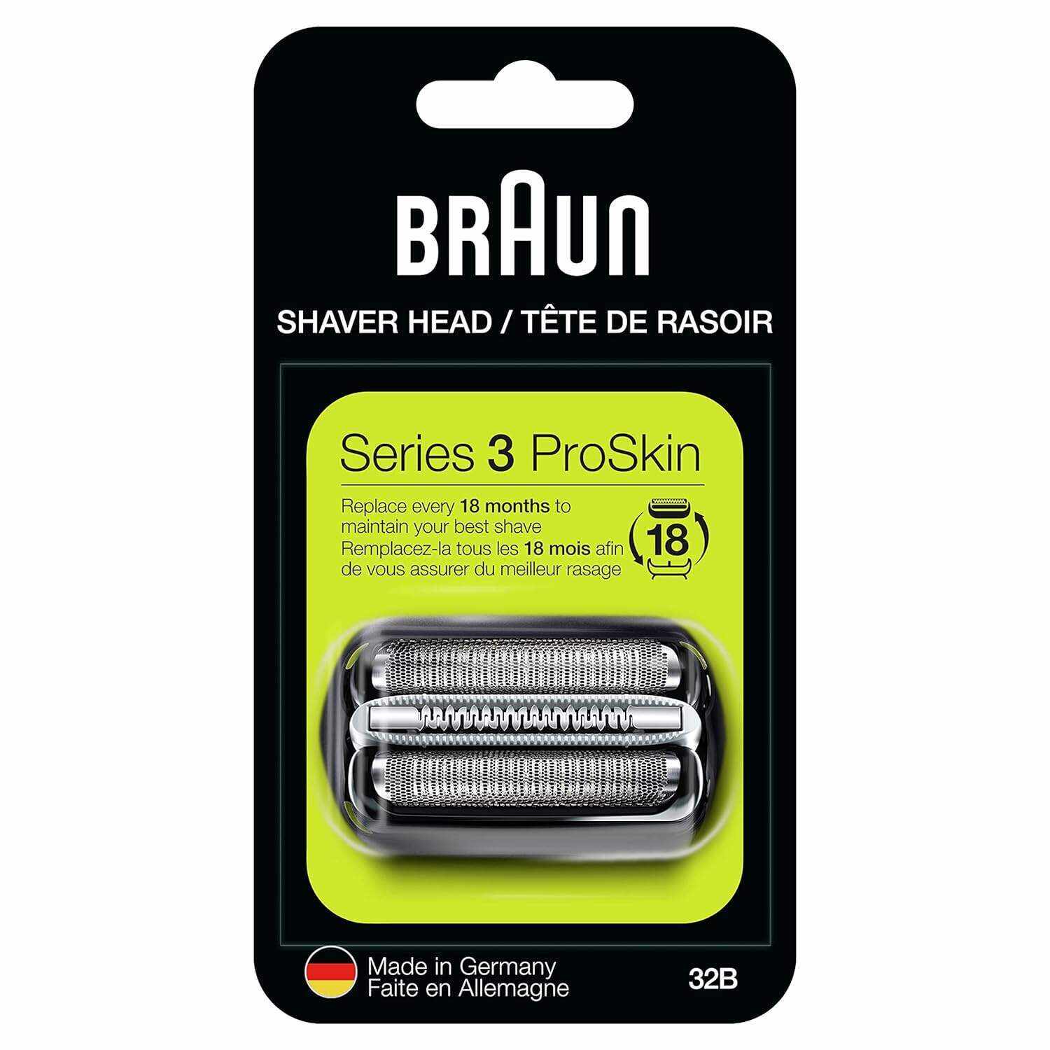 Braun Electric Series 3 Razor with Precision Trimmer, Rechargeable, Wet & Dry Foil Shaver for Men, Blue/Black, 4 Piece