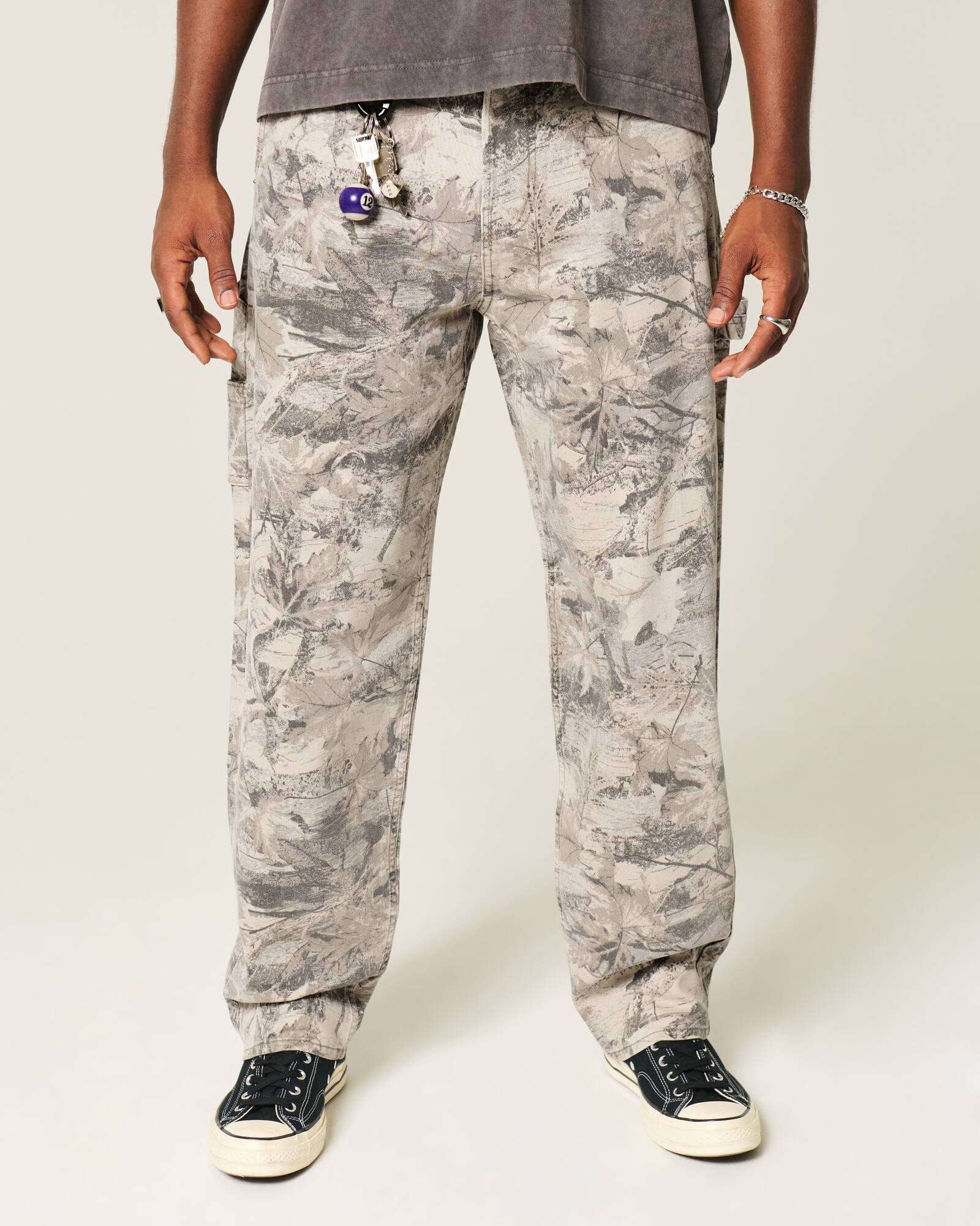 Medium Wash Skater Baggy Jeans