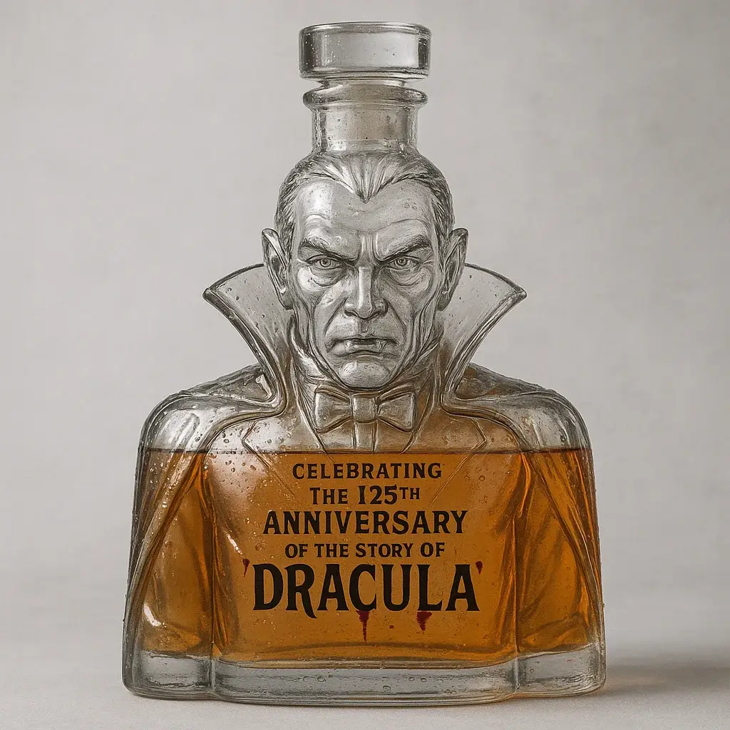 Dracula's 125th Anniversary wine bottle