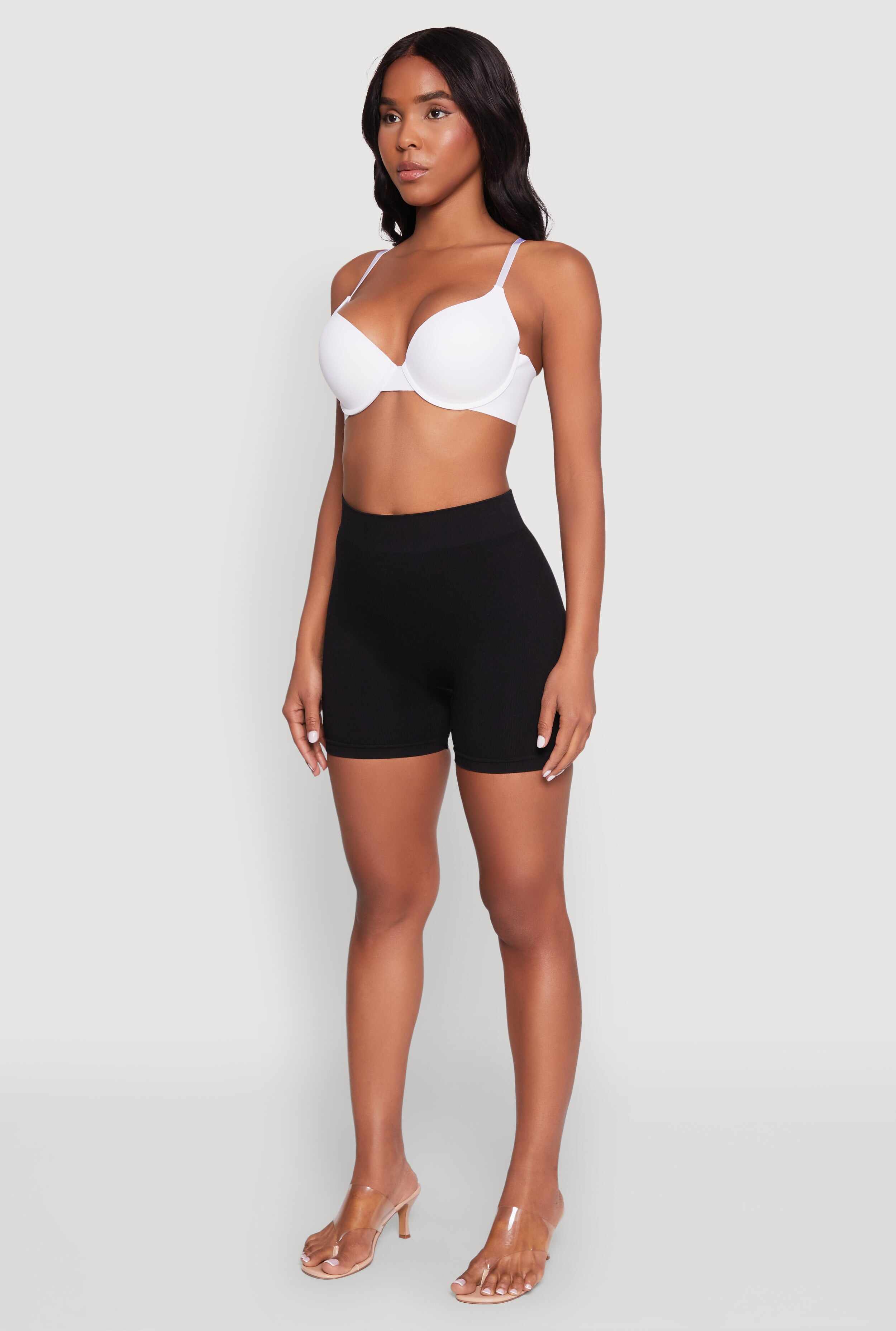 Padded Push Up Plunge Bra with Adjustable Straps