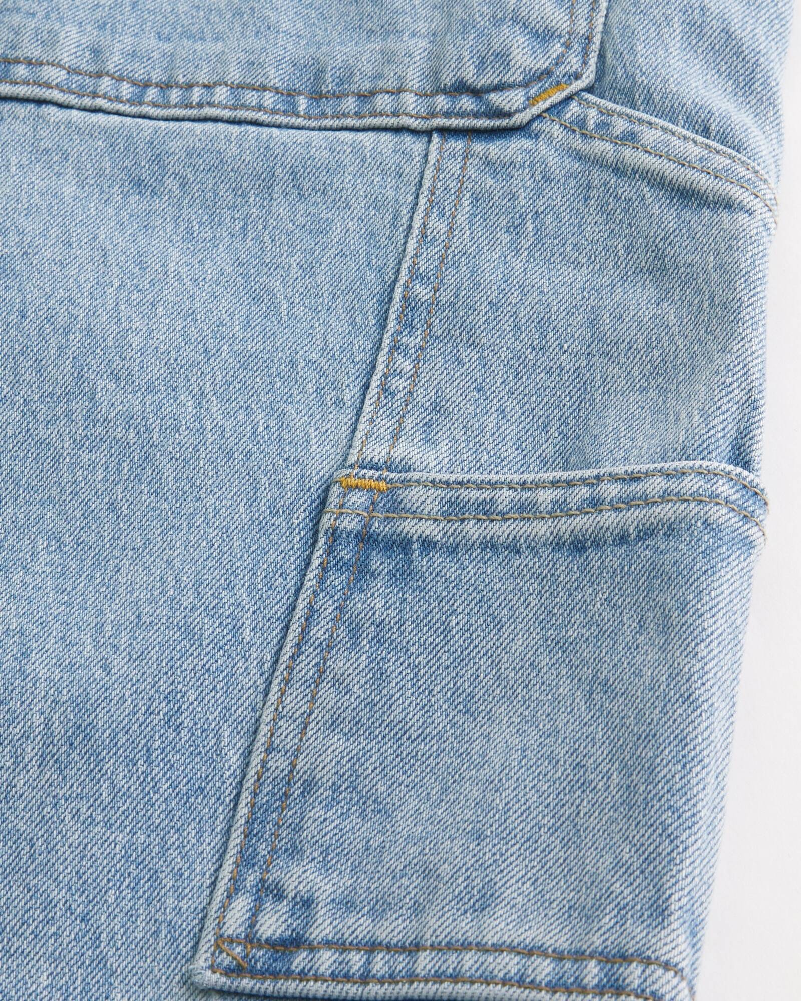 Railroad Stripe Baggy Painter Jeans