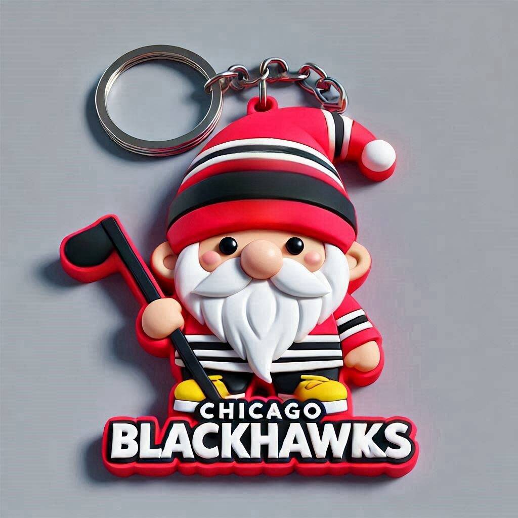Hockey Gnome Keychain