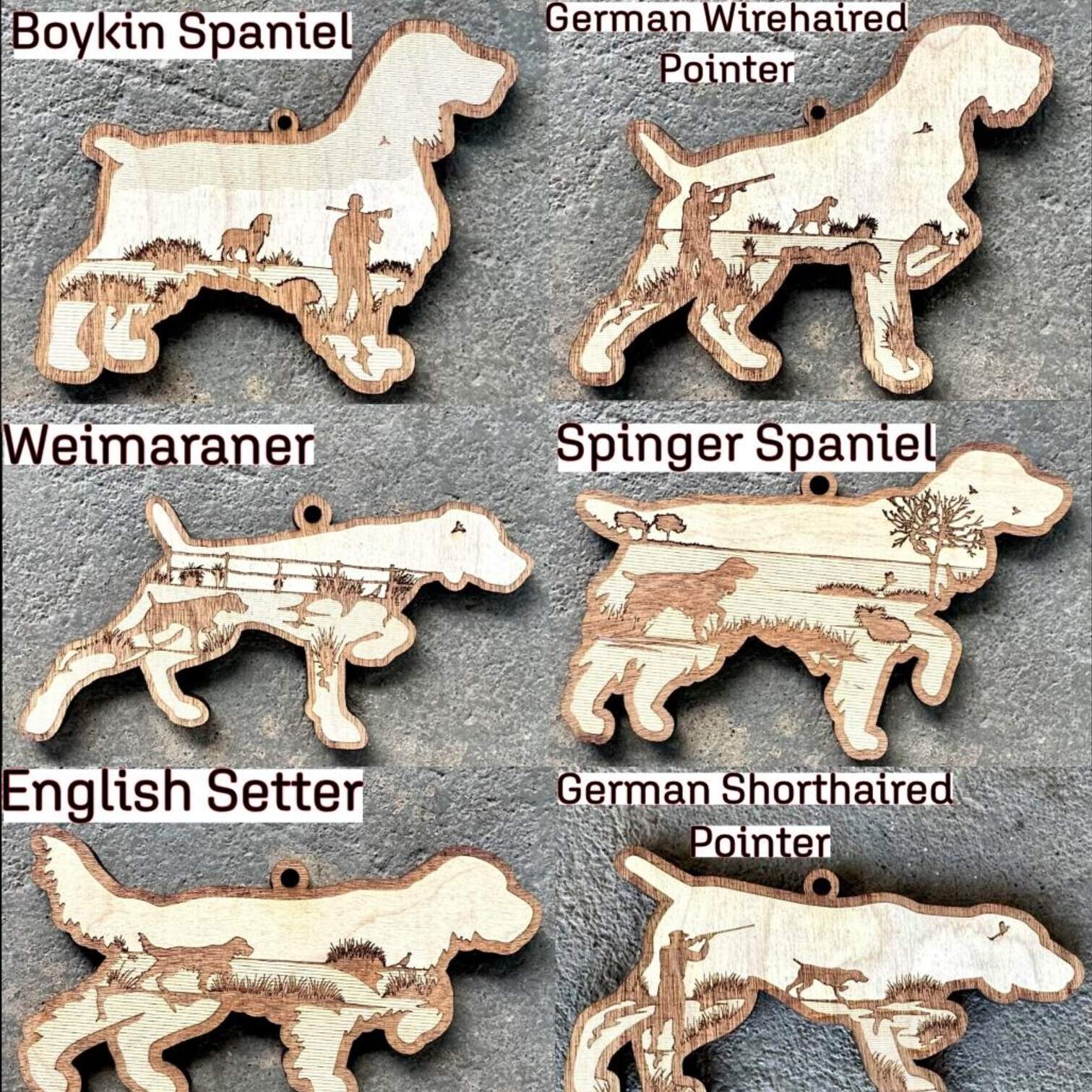 Hunting Dog Ornaments