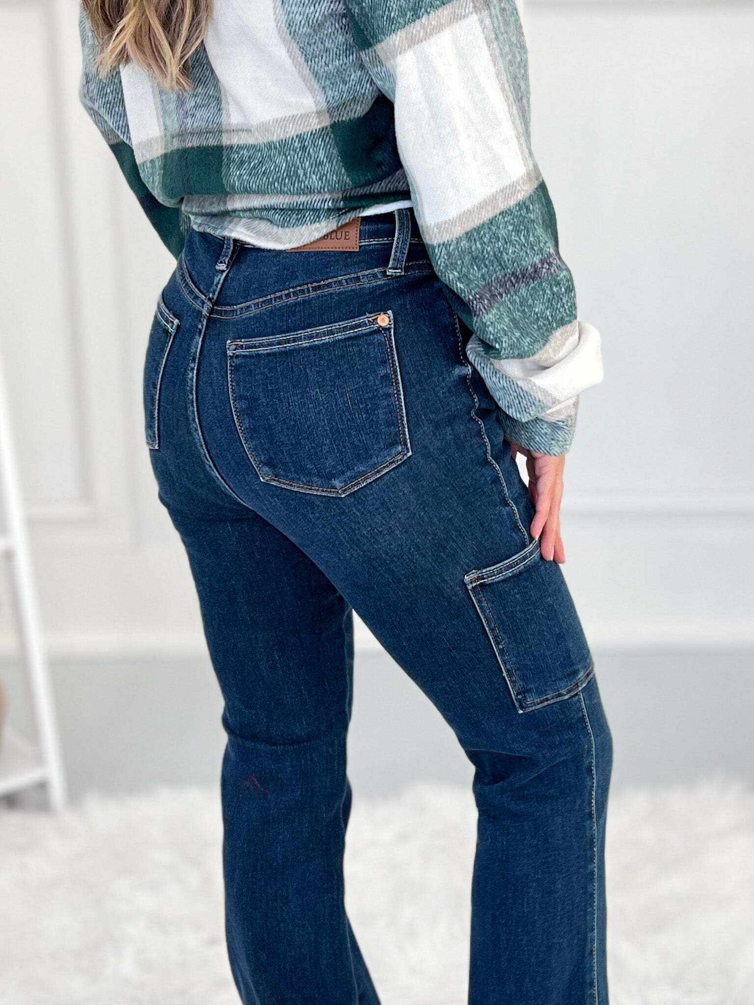 Out Of Pocket - Christmas Cargo Bootcut Jeans- Final Sale