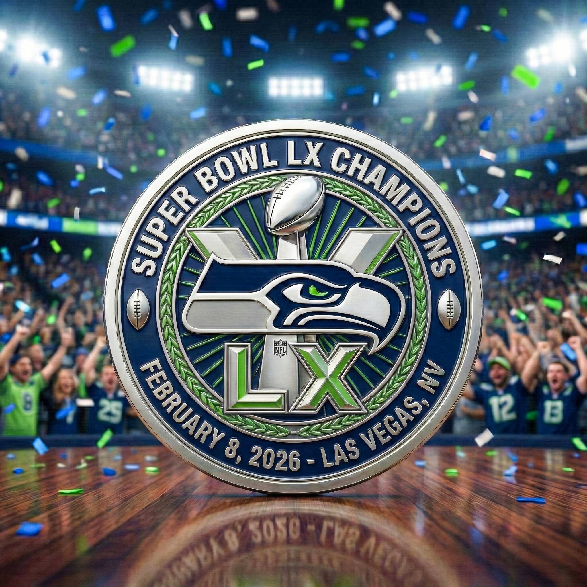 🏆 Seattle Seahawks – Super Bowl LX Champions Commemorative Coin