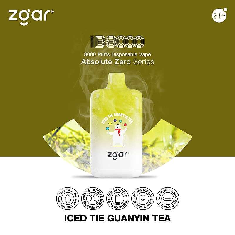 ZGAR ICE BOX 8000 Puffs 2% Nicotine Rechargeable Disposable Pod
