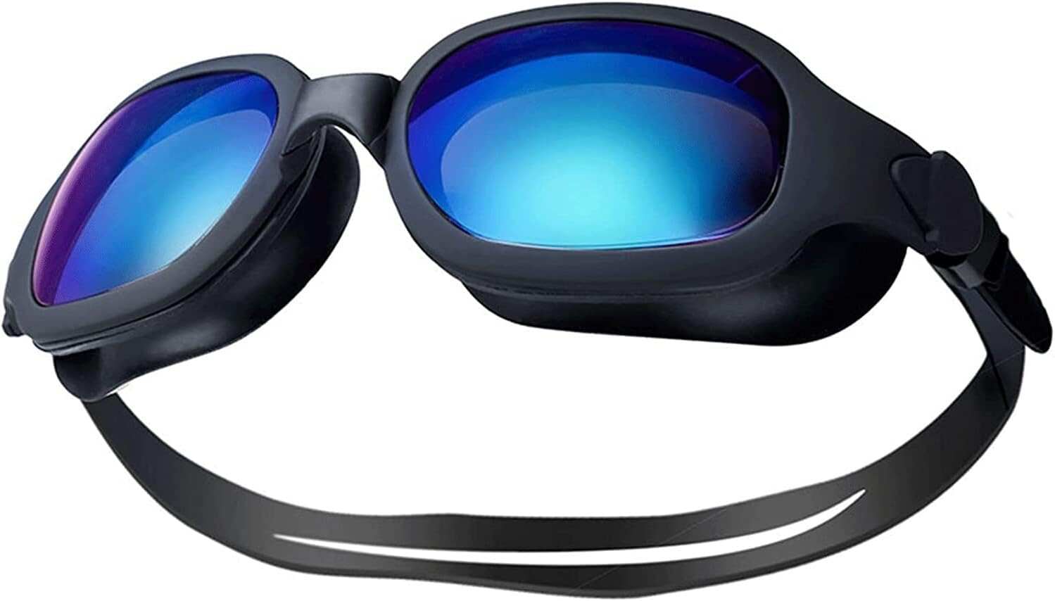 Swim Goggles, Anti-Fog HD Electroplating Swimming Glasses, Protection Wide View Swim Goggles with Silicone Seal, for Women Men Adult Youth Kids (Color : Black)Soft and comfortable for all face shapes