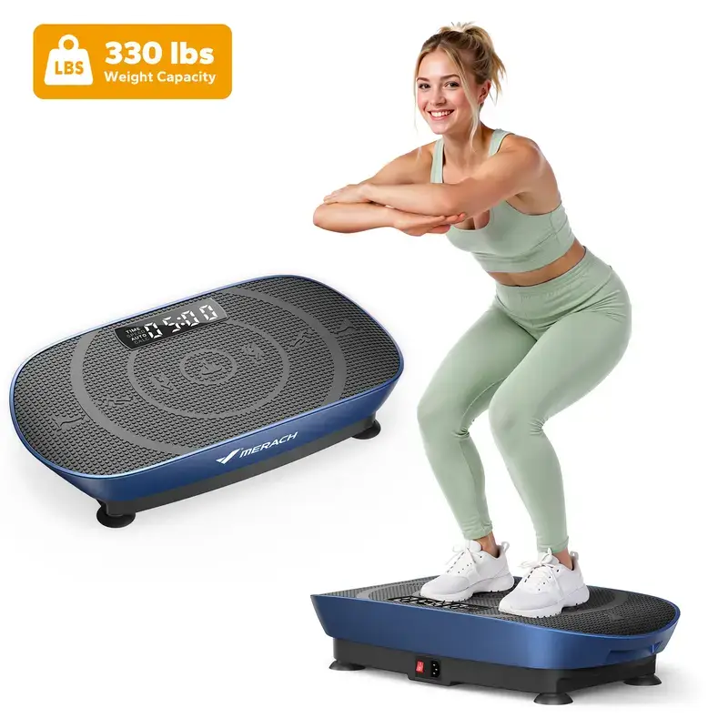 Slim Vibration Plate Exercise Machine with Lymphatic Drainage Feature Compact Design Fitness Home Gym Equipment Whole Body Workout Vibrations