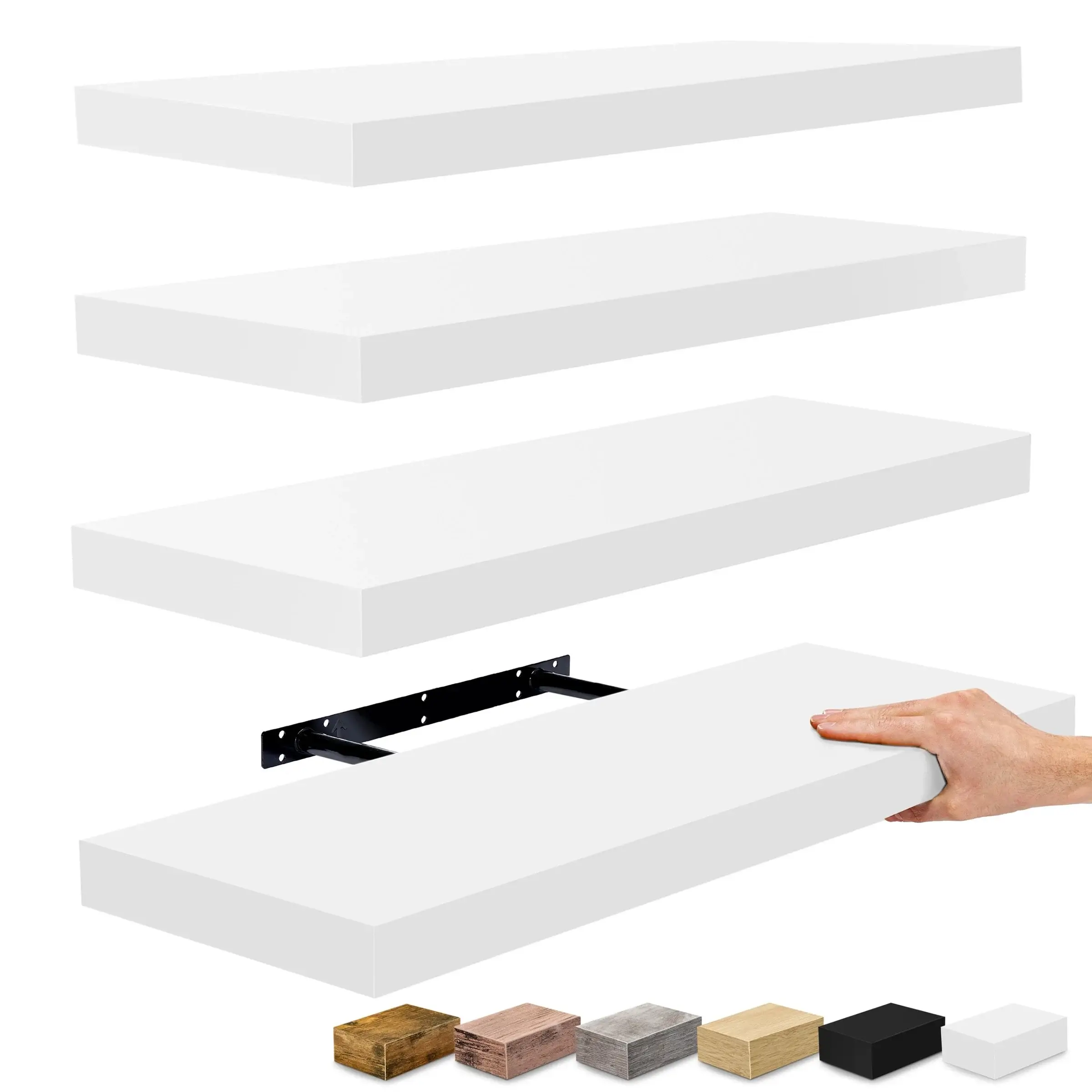 Sorbus Floating Wall Shelves Wall Mounted (4 Pack)