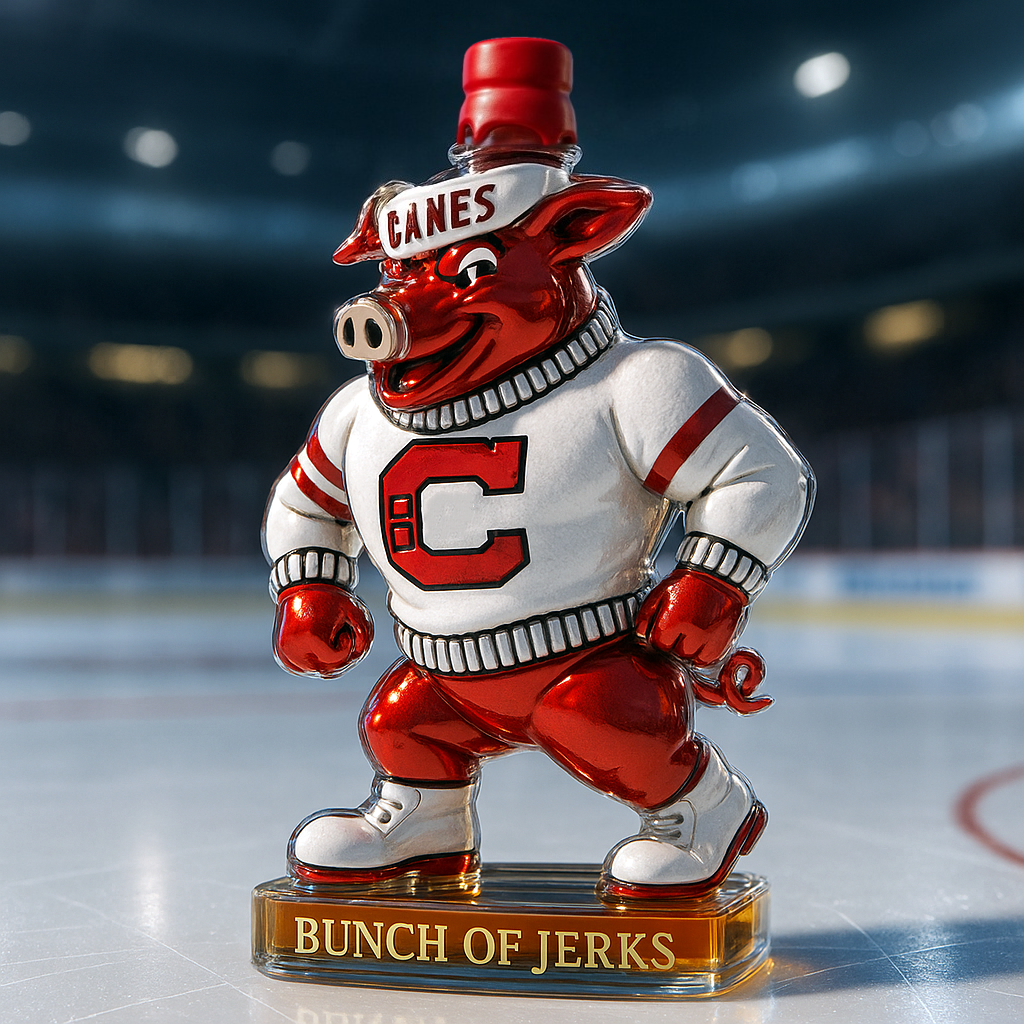 Carolina Hurricanes Stormy the Ice Hog Whiskey Bottle