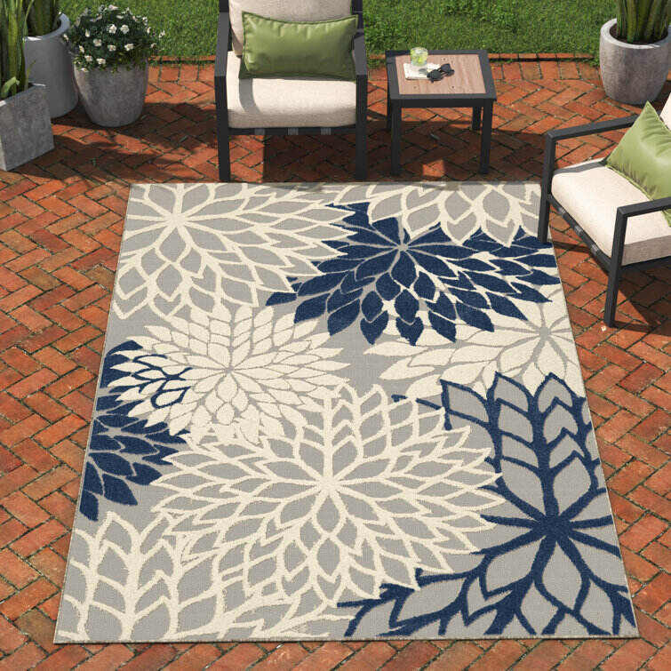 Miraloma Green/Red/Orange Indoor/Outdoor Rug