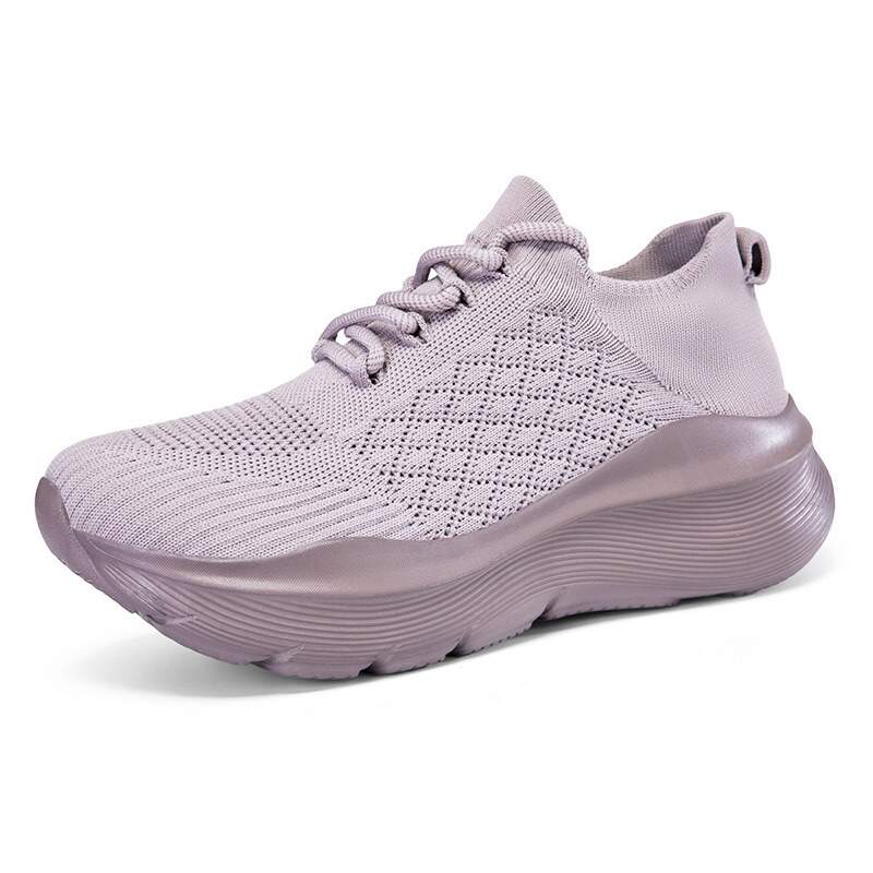 Women's casual sports shoes, men's and women's identical fly-ribbed casual sports shoes, comfortable sports socks, dance shoes
