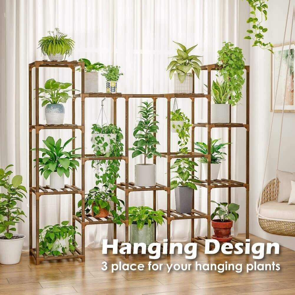 Plant stand indoor plant stand wooden outdoor multi-layer plant stand