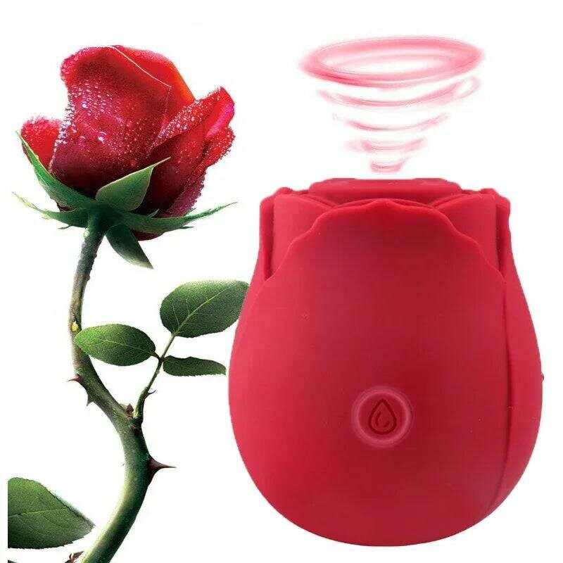 Rose Shape Vagina Sucking Vibrator: Intimate Nipple Sucker with Oral Licking and Clitoris Stimulation - Powerful Sex Toy for Women