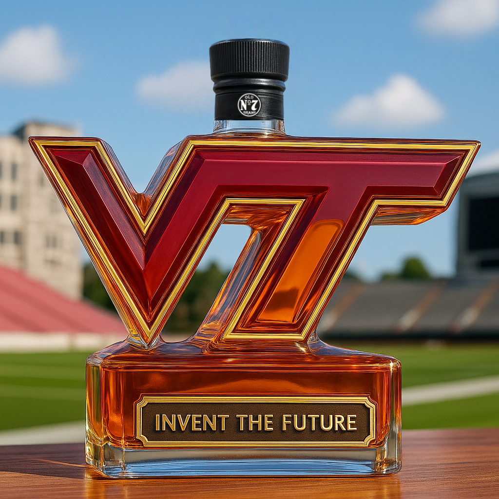 Virginia Tech Hokies Limited Edition Whiskey Bottle