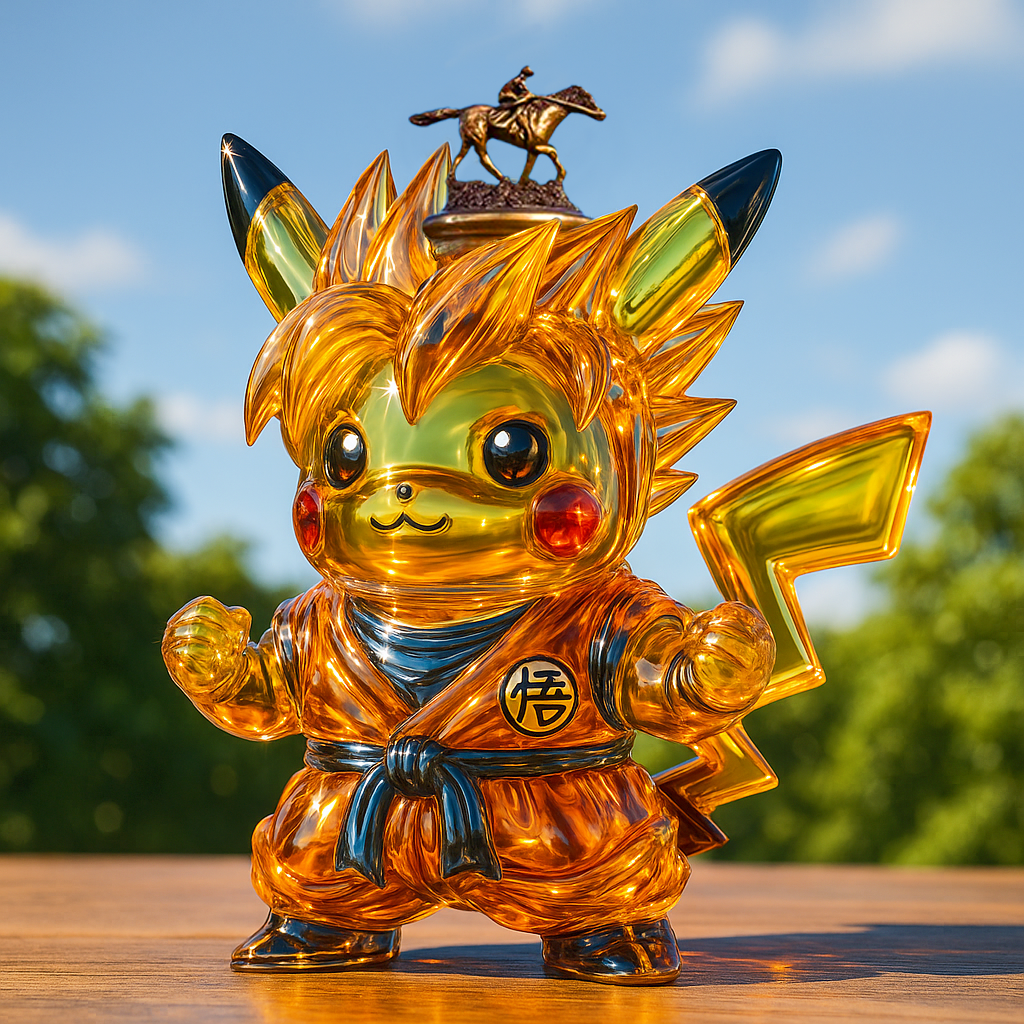 Pikachu x Goku Whiskey Bottle