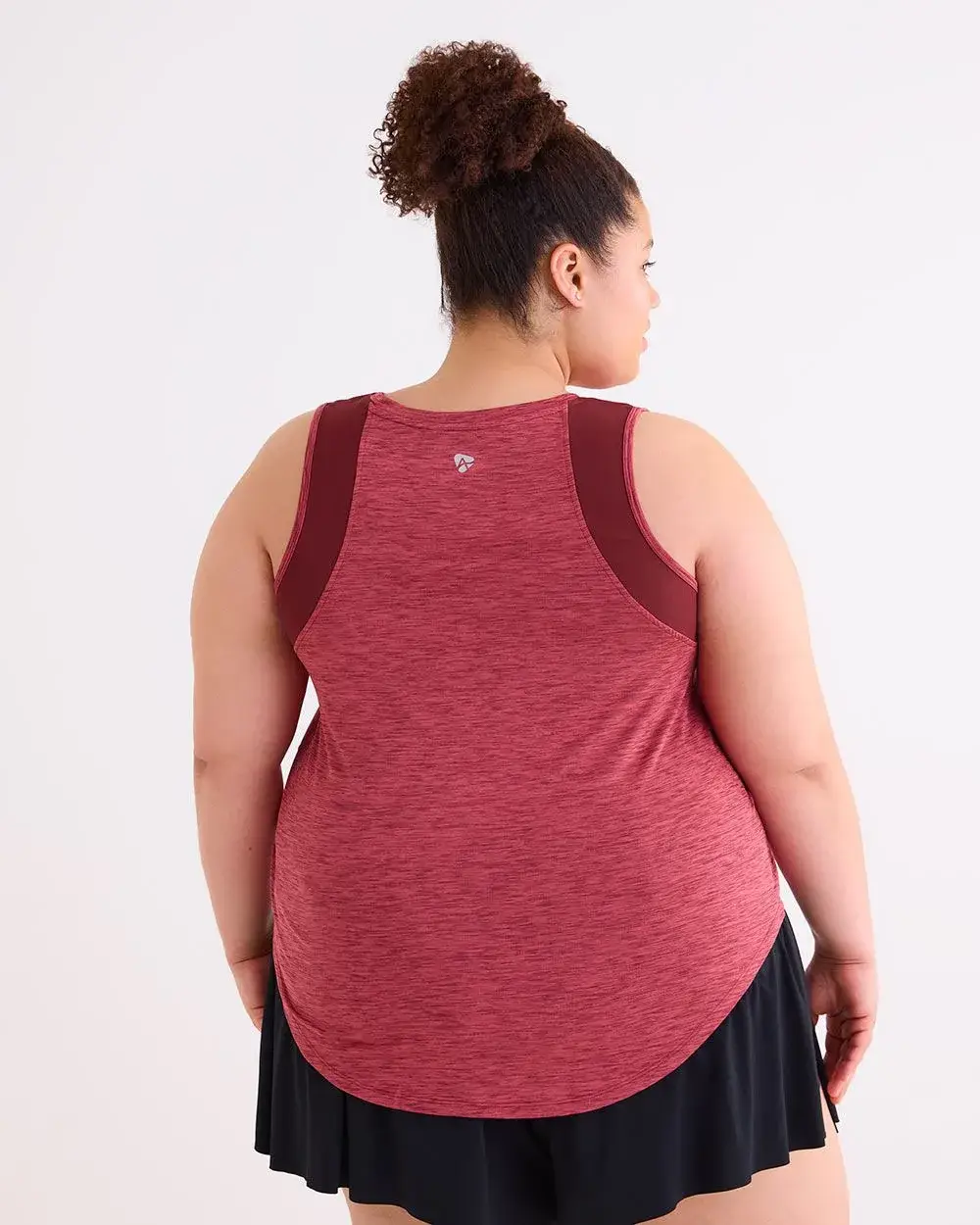 Heather V-Neck Swing Tank Top - Active Zone
