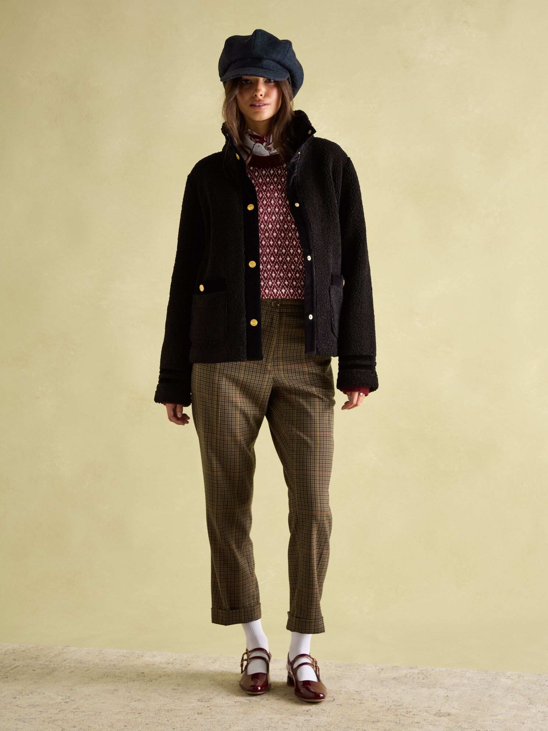 Fleur Red Fleece Jacket