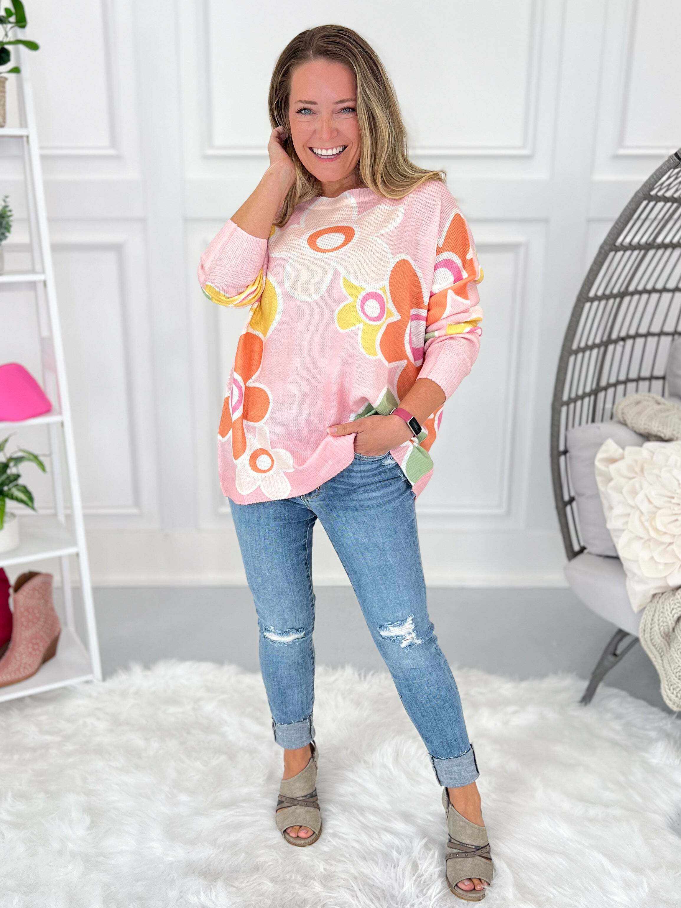 Christmas Destroyed & Cuffed Skinny Jeans- Final Sale