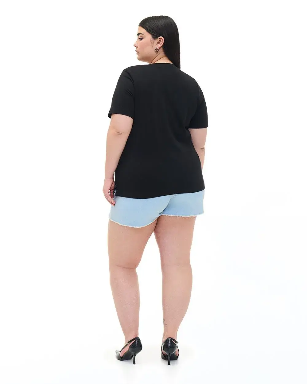 Knit Top with Buttons at Shoulders - Addition Elle