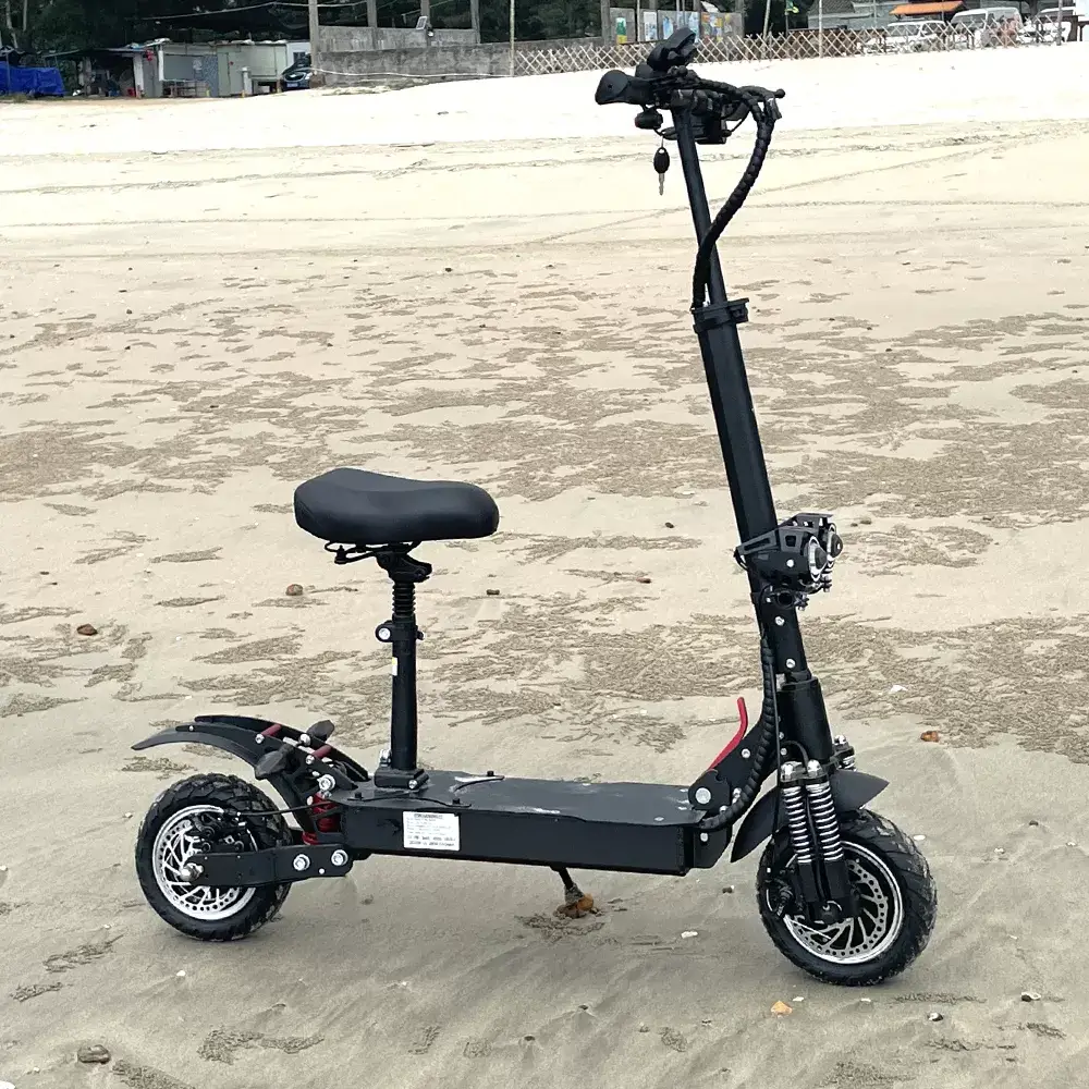 (🔥Limited Time Sale) T4 10inch 2400W E Scooter with Off Road Tire Foldable Dual Motor Electric scooter