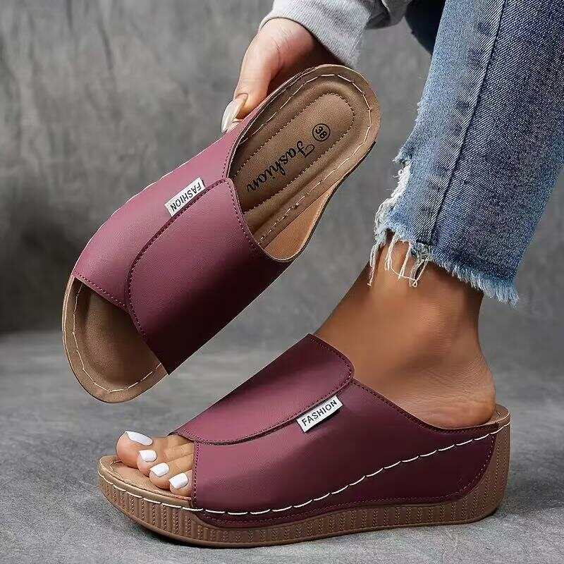 🔥Women's Casual Wedge Slide Sandals