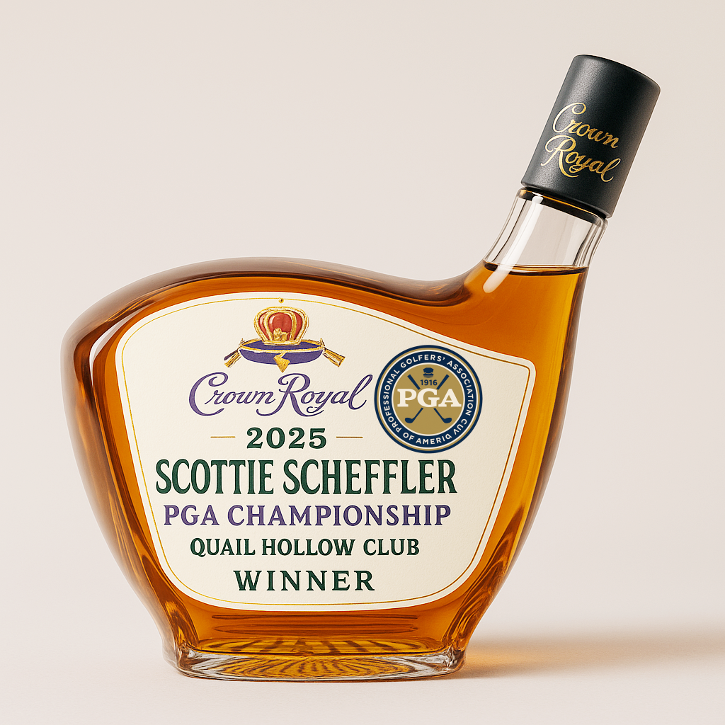 Golf Club Head Whiskey Bottle ： Commemorating Scottie Scheffler’s Victory at the 2025 PGA Championship