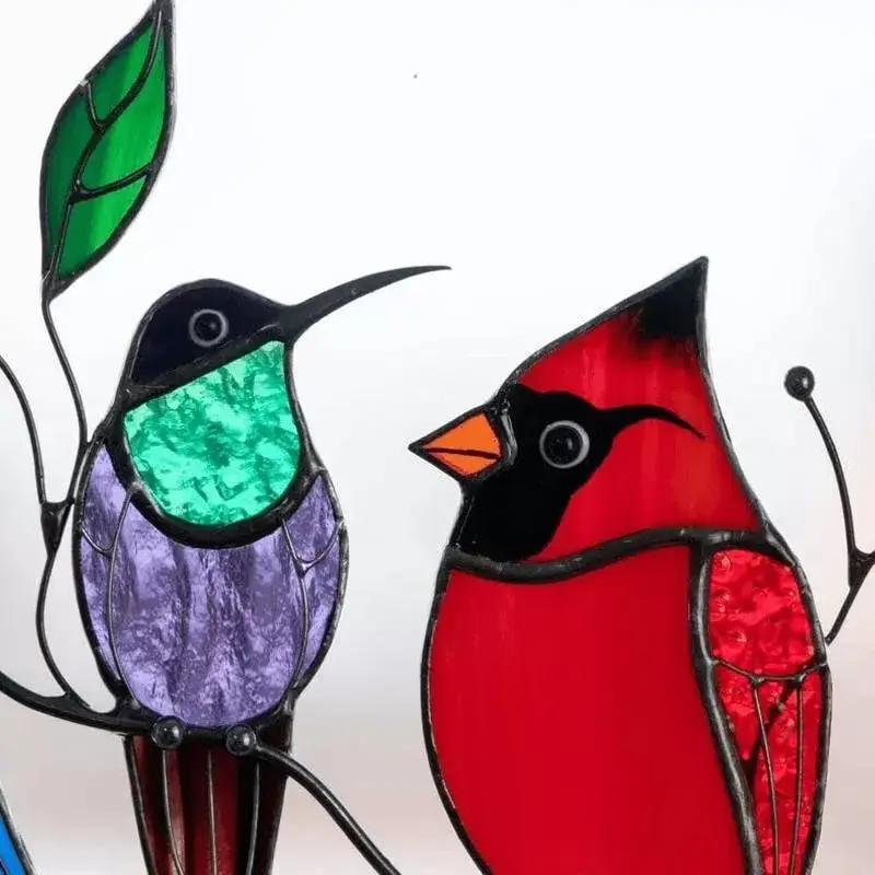 🐦🔥 Last Day 70% OFF-Birds Stained  Window  Panel Hangings🎁